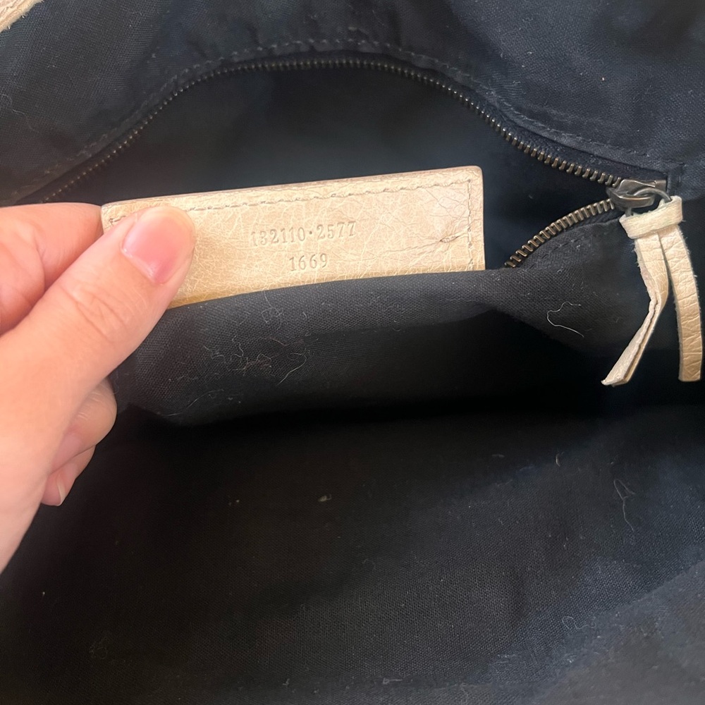 Balenciaga Cream Leather Motocross Classic Le City Work Bag - Picture 7 of 13